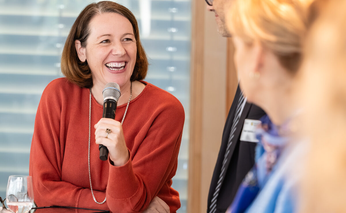 Claudia Kittel während des Panels.